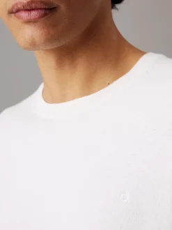 Calvin Klein Luxuriöses T-Shirt aus Baumwoll-Strick^Herren T-shirts