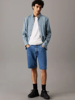 Calvin Klein Luxuriöses T-Shirt aus Baumwoll-Strick^Herren T-shirts