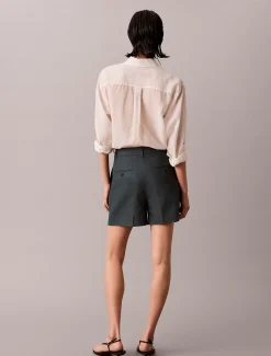 Calvin Klein Maßgenaue Shorts aus Leinen-Mix^Damen Hosen & Shorts