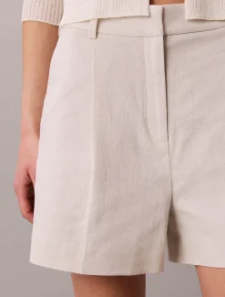 Calvin Klein Maßgenaue Shorts aus Leinen-Mix^Damen Hosen & Shorts