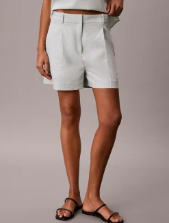 Calvin Klein Maßgenaue Shorts aus Leinen-Mix^Damen Hosen & Shorts
