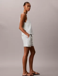 Calvin Klein Maßgenaue Shorts aus Leinen-Mix^Damen Hosen & Shorts