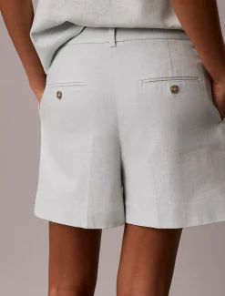 Calvin Klein Maßgenaue Shorts aus Leinen-Mix^Damen Hosen & Shorts