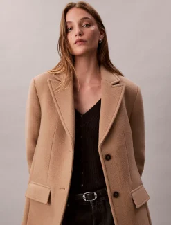 Calvin Klein Maßgenauer Mantel aus Wollgemisch^Damen Mäntel