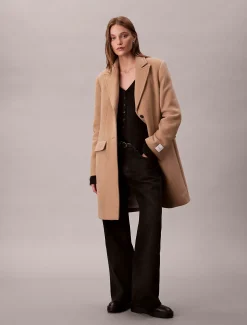 Calvin Klein Maßgenauer Mantel aus Wollgemisch^Damen Mäntel