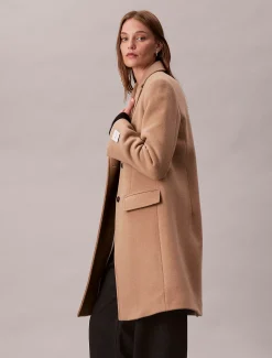 Calvin Klein Maßgenauer Mantel aus Wollgemisch^Damen Mäntel