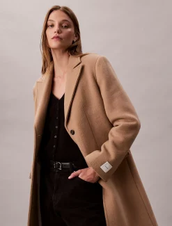 Calvin Klein Maßgenauer Mantel aus Wollgemisch^Damen Mäntel