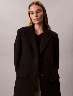 Calvin Klein Maßgenauer Mantel aus Wollgemisch^Damen Mäntel