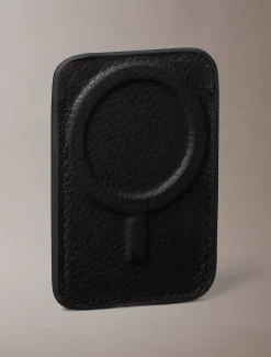 Calvin Klein Magnetisches RFID-Kartenetui mit Handyhalterung aus Leder^Herren Geldbörsen & Kartenetuis