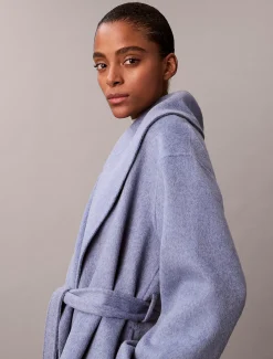 Calvin Klein Mantel mit Schalkragen aus doppelseitiger Wollmischung^Damen Mäntel