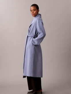 Calvin Klein Mantel mit Schalkragen aus doppelseitiger Wollmischung^Damen Mäntel