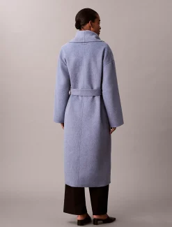 Calvin Klein Mantel mit Schalkragen aus doppelseitiger Wollmischung^Damen Mäntel