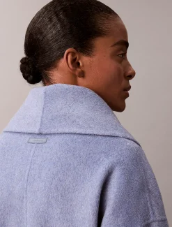 Calvin Klein Mantel mit Schalkragen aus doppelseitiger Wollmischung^Damen Mäntel