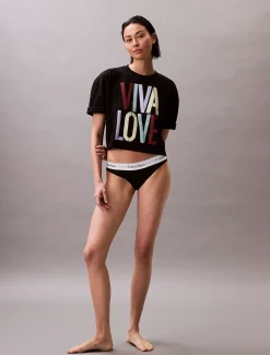 Calvin Klein Marc Hundley Lässiges cropped T-Shirt mit grafischem Pride-Print^Damen T-shirts & Tops