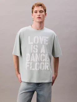 Calvin Klein Marc Hundley Pride Love Is A Dance Floor lässiges T-Shirt mit grafischem Print^Herren T-shirts