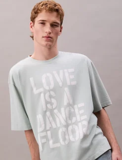 Calvin Klein Marc Hundley Pride Love Is A Dance Floor lässiges T-Shirt mit grafischem Print^Herren T-shirts
