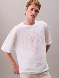 Calvin Klein Marc Hundley Pride Lovers lässiges T-Shirt mit grafischem Print^Herren T-shirts