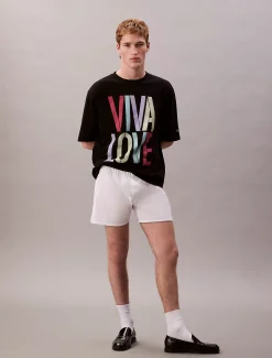 Calvin Klein Marc Hundley Pride Viva Love lässiges T-Shirt mit grafischem Print^Herren T-shirts