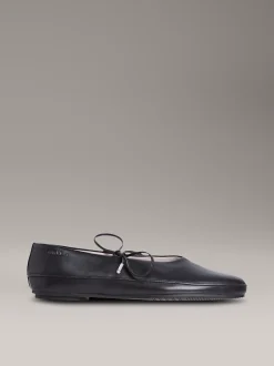 Calvin Klein Mary Jane Ballerinas aus Leder^Damen Flache Schuhe