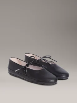 Calvin Klein Mary Jane Ballerinas aus Leder^Damen Flache Schuhe