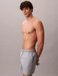 Calvin Klein Medium Badeshorts mit Tunnelzug – CK Monogram^Herren BademodeFrisch Eingetroffen
