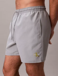 Calvin Klein Medium Badeshorts mit Tunnelzug – CK Monogram^Herren BademodeFrisch Eingetroffen