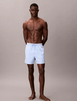 Calvin Klein Medium Badeshorts mit Tunnelzug – CK Monogram^Herren BademodeFrisch Eingetroffen