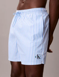 Calvin Klein Medium Badeshorts mit Tunnelzug – CK Monogram^Herren BademodeFrisch Eingetroffen