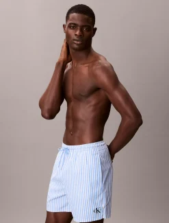 Calvin Klein Medium Badeshorts mit Tunnelzug – CK Monogram^Herren BademodeFrisch Eingetroffen