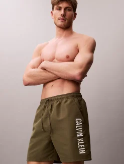 Calvin Klein Medium Badeshorts mit Tunnelzug – Intense Power^Herren BademodeFrisch Eingetroffen