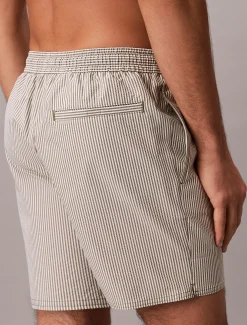 Calvin Klein Medium Badeshorts mit Tunnelzug - Seersucker^Herren BademodeFrisch Eingetroffen