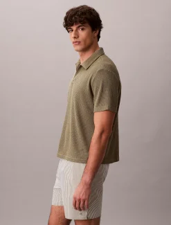 Calvin Klein Medium Badeshorts mit Tunnelzug - Seersucker^Herren BademodeFrisch Eingetroffen