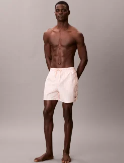 Calvin Klein Medium Badeshorts mit Tunnelzug – CK Monogram^Herren BademodeFrisch Eingetroffen