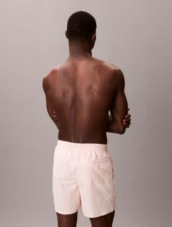 Calvin Klein Medium Badeshorts mit Tunnelzug – CK Monogram^Herren BademodeFrisch Eingetroffen