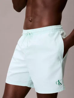 Calvin Klein Medium Badeshorts mit Tunnelzug – CK Monogram^Herren BademodeFrisch Eingetroffen