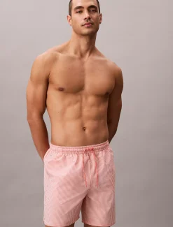 Calvin Klein Medium Badeshorts mit Tunnelzug - Seersucker^Herren BademodeFrisch Eingetroffen