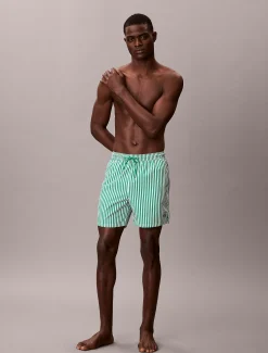 Calvin Klein Medium Badeshorts mit Tunnelzug – CK Monogram^Herren BademodeFrisch Eingetroffen