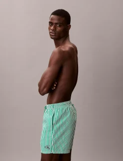 Calvin Klein Medium Badeshorts mit Tunnelzug – CK Monogram^Herren BademodeFrisch Eingetroffen