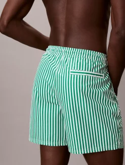 Calvin Klein Medium Badeshorts mit Tunnelzug – CK Monogram^Herren BademodeFrisch Eingetroffen