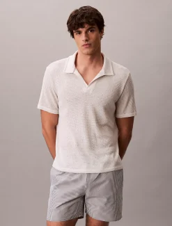 Calvin Klein Medium Badeshorts mit Tunnelzug - Seersucker^Herren BademodeFrisch Eingetroffen