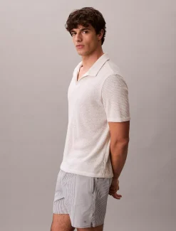 Calvin Klein Medium Badeshorts mit Tunnelzug - Seersucker^Herren BademodeFrisch Eingetroffen