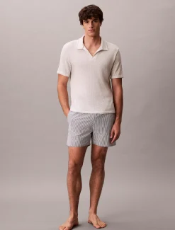 Calvin Klein Medium Badeshorts mit Tunnelzug - Seersucker^Herren BademodeFrisch Eingetroffen