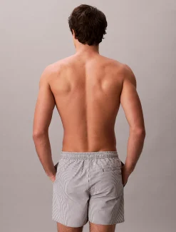 Calvin Klein Medium Badeshorts mit Tunnelzug - Seersucker^Herren BademodeFrisch Eingetroffen