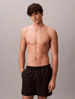 Calvin Klein Medium Badeshorts mit Tunnelzug – CK Monogram^Herren BademodeFrisch Eingetroffen