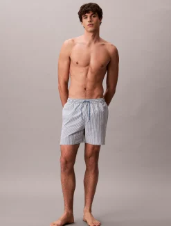 Calvin Klein Medium Badeshorts mit Tunnelzug - Seersucker^Herren BademodeFrisch Eingetroffen
