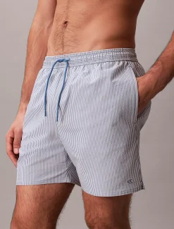 Calvin Klein Medium Badeshorts mit Tunnelzug - Seersucker^Herren BademodeFrisch Eingetroffen