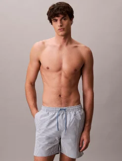 Calvin Klein Medium Badeshorts mit Tunnelzug - Seersucker^Herren BademodeFrisch Eingetroffen