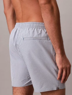 Calvin Klein Medium Badeshorts mit Tunnelzug - Seersucker^Herren BademodeFrisch Eingetroffen