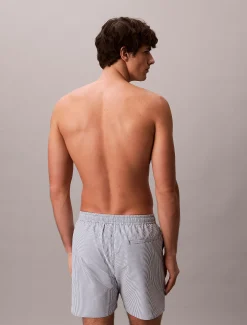 Calvin Klein Medium Badeshorts mit Tunnelzug - Seersucker^Herren BademodeFrisch Eingetroffen