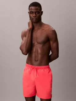 Calvin Klein Medium Badeshorts mit Tunnelzug – CK Monogram^Herren BademodeFrisch Eingetroffen